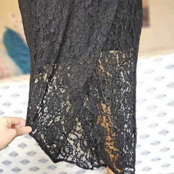 NWT Sau Lee Jerri Strapless Black Lace Midi Dress Sz 6 Revolve Cocktail Formal - Picture 10 of 16